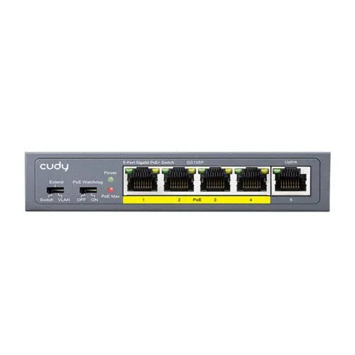 Cudy GS1005P 5 Port Ethernet Metal Switch Dealer Price in chennai, Tamilnadu, Coimbatore, Kanchipuram, Sriperumbudur, Tiruvallur, Tiruppur
