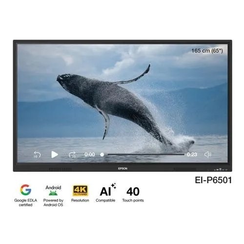 Epson EI P6501 65 Inch 5K UHD Interactive Display Dealer Price in chennai, Tamilnadu, Coimbatore, Kanchipuram, Sriperumbudur, Tiruvallur, Tiruppur