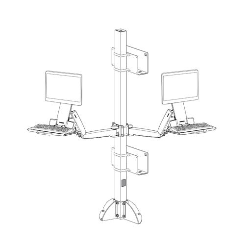 Ergotron Command Mounting Post Floor  showroom in chennai, velachery, anna nagar, tamilnadu