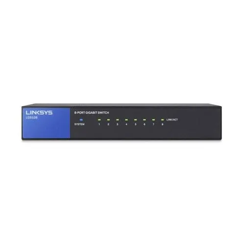 Linksys LGS108 8 Port Network Switch Dealer Price in chennai, Tamilnadu, Coimbatore, Kanchipuram, Sriperumbudur, Tiruvallur, Tiruppur