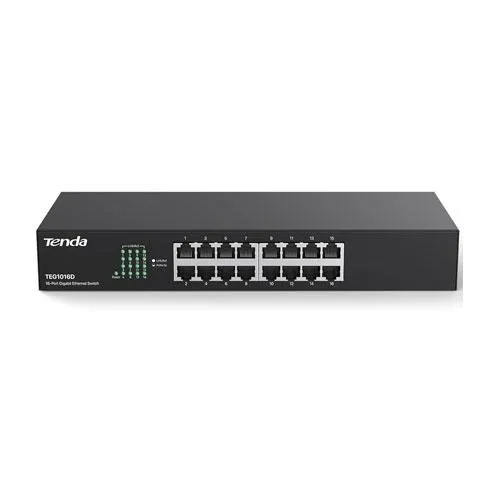 Tenda TEG1016D 16 Port Unmanaged Switch Dealer Price in chennai, Tamilnadu, Coimbatore, Kanchipuram, Sriperumbudur, Tiruvallur, Tiruppur